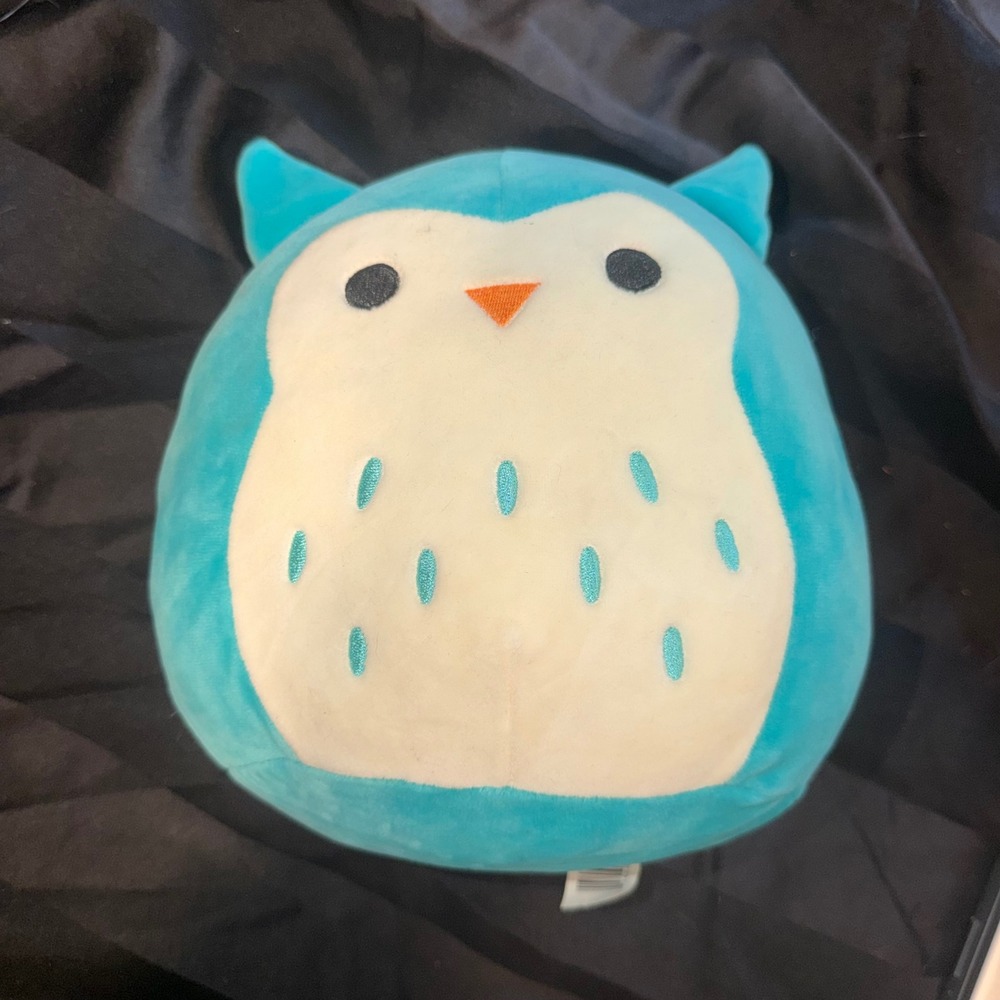 Squishmallows Winston the Owl Plush Unisex 8" Teal Blue Bird Soft Cuddly Toy